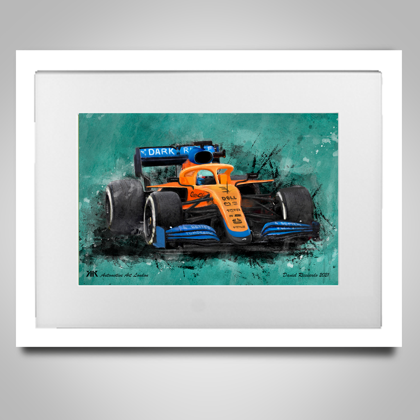 Daniel Ricciardo Renault F1 Car Print in frame