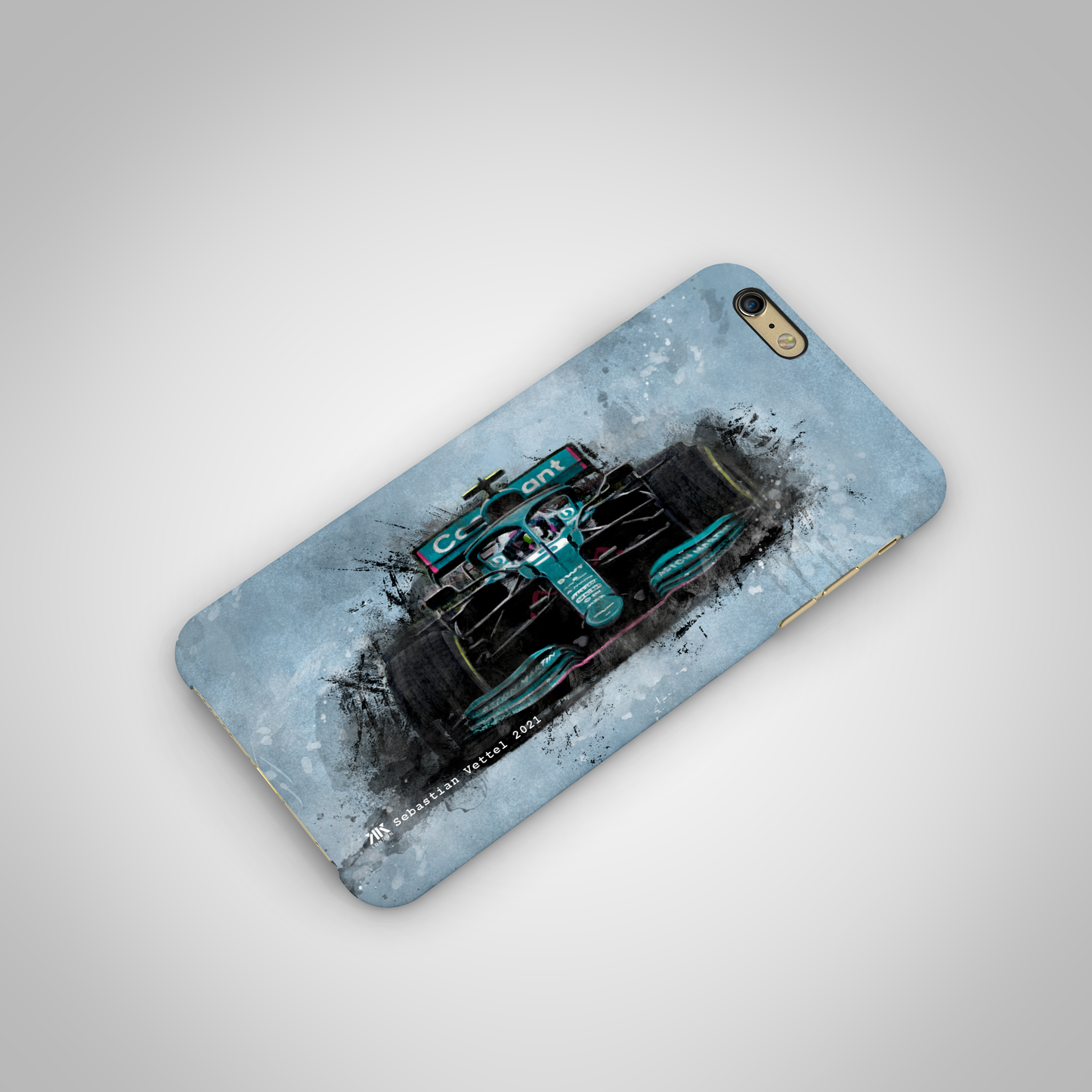 Sebastian Vettel Aston Martin F1 Car Phone Case
