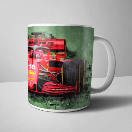 Charles Leclerc Ferrari F1 Car Mug