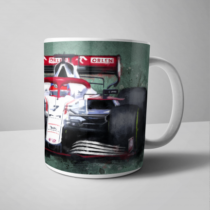 Kimi Raikkonen Alpha Romeo F1 Car Mug