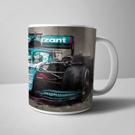 Lance Stroll Aston Martin F1 Car Mug