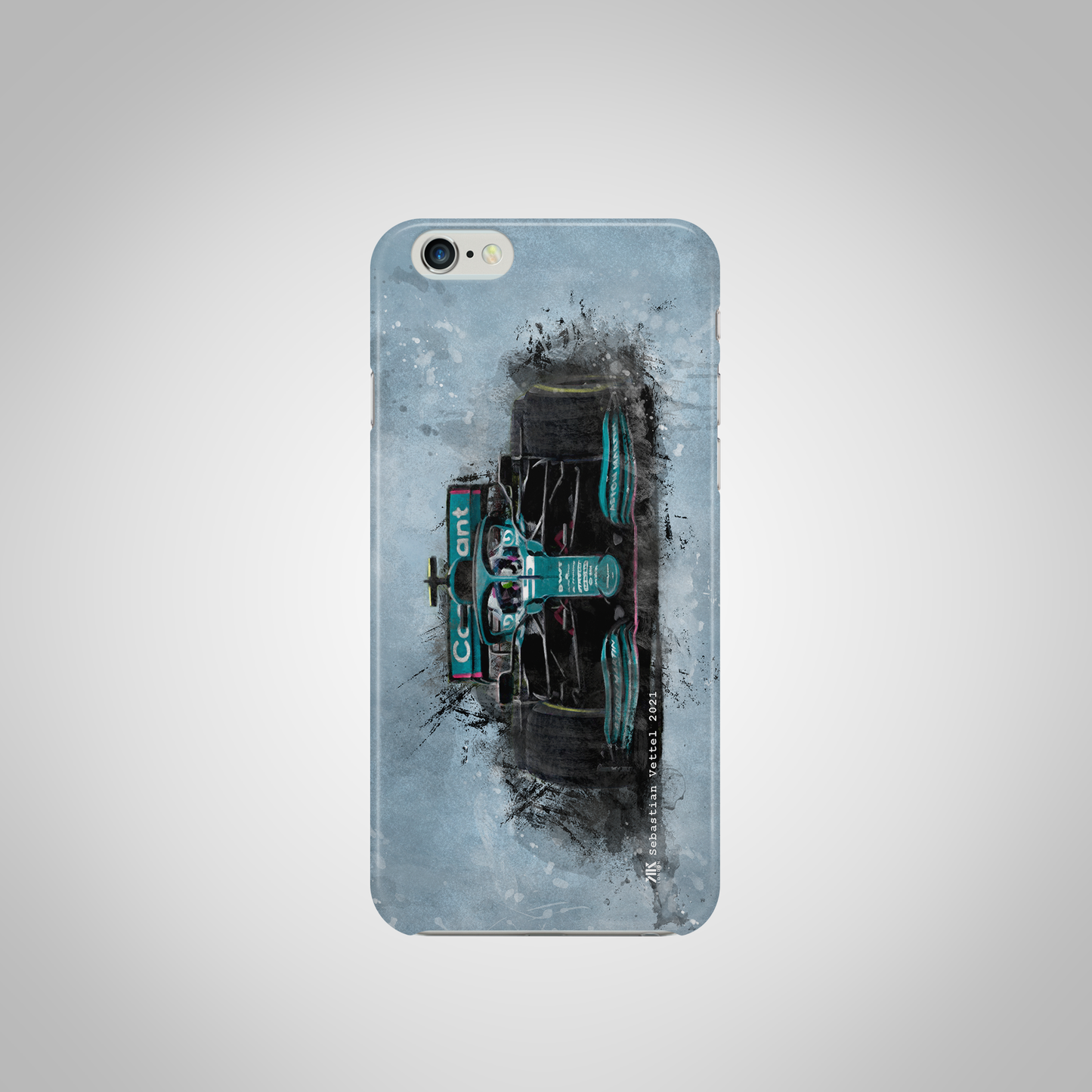 Sebastian Vettel Aston Martin F1 Car Phone Case