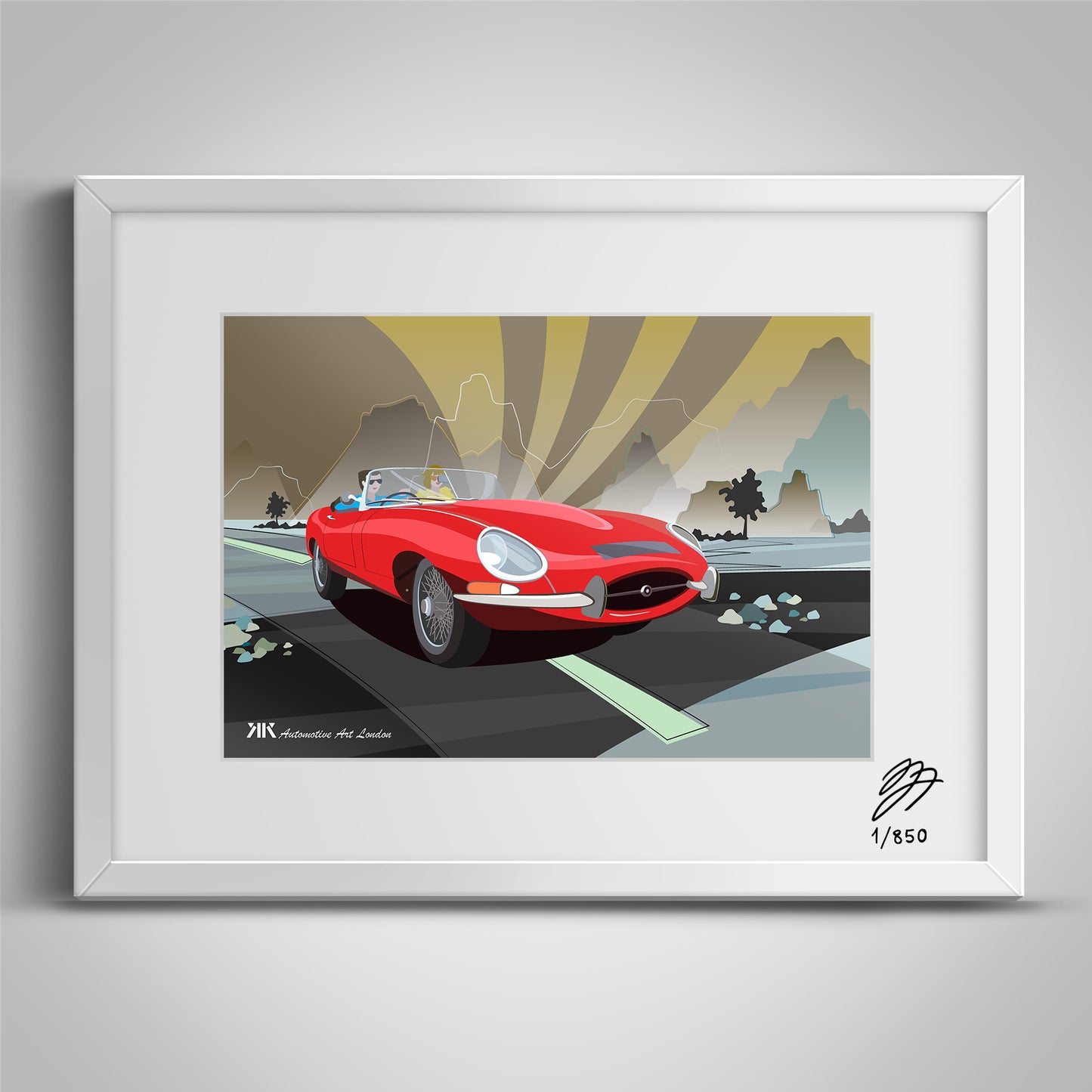 Jaguar E-Type 3.8 1961 in Frame