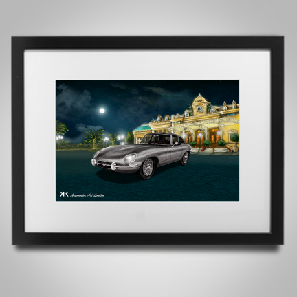 Jaguar E Type 3.8 Coupe 1963 Casino - Print in frame