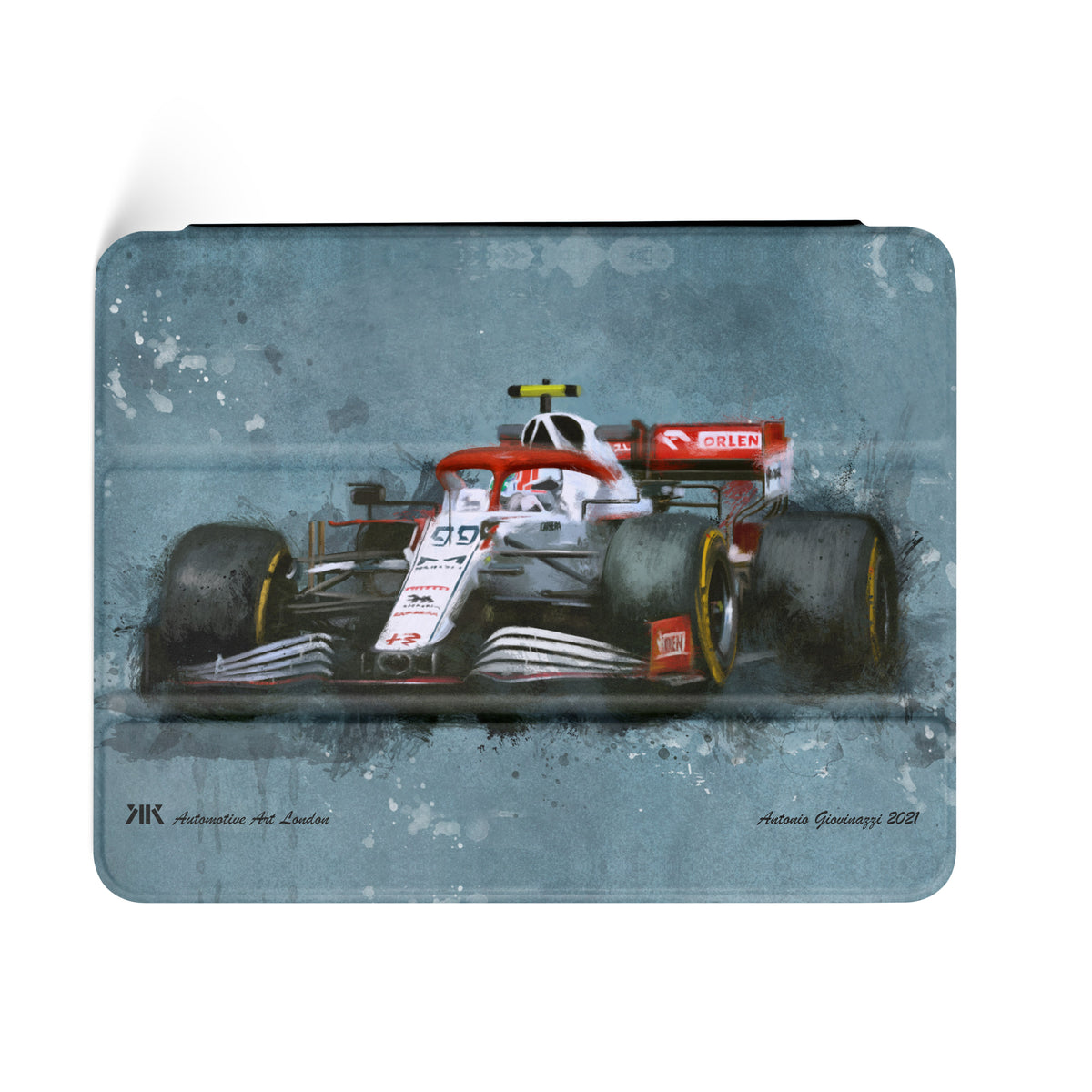 Antonio Giovinazzi Alpha Romeo F1 Car iPad Case - iPad case