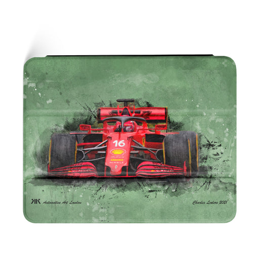 Charles Leclerc Ferrari F1 Car iPad Case - iPad case