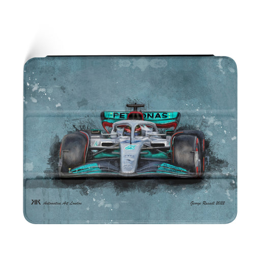 George Russell Mercedes F1 Car iPad Case - iPad case