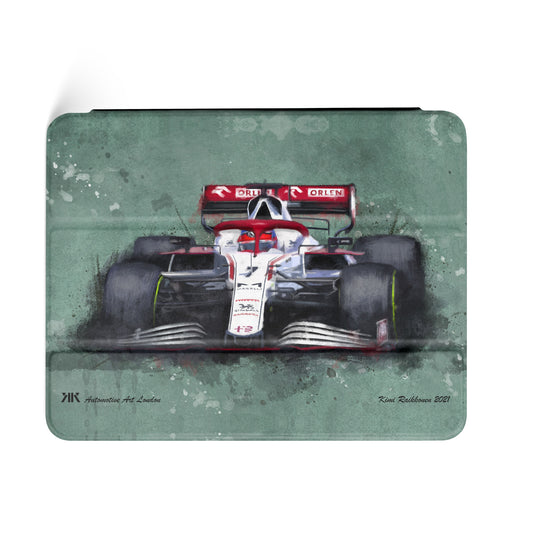 Kimi Raikkonen Alpha Romeo F1 Car iPad Case - iPad case