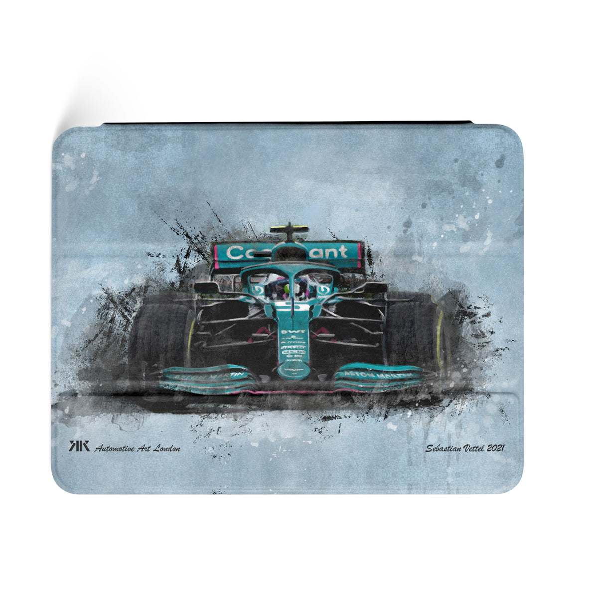 Sebastian Vettel Aston Martin F1 Car iPad Case - iPad case