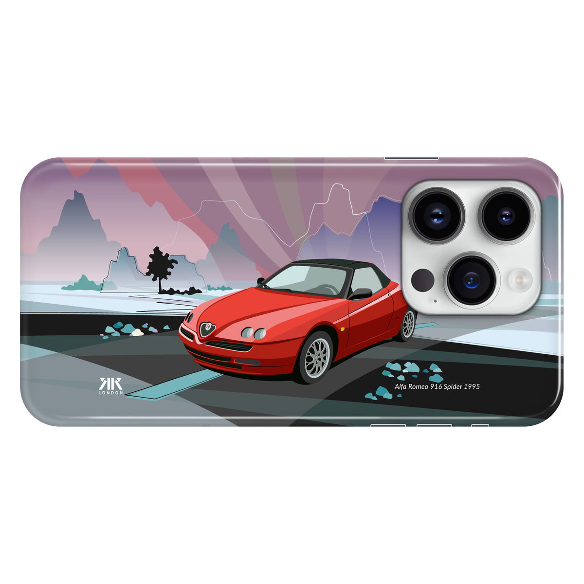 Alfa Romeo 916 Spider 1995 (Red) - Snap Case - iphone-14-pro