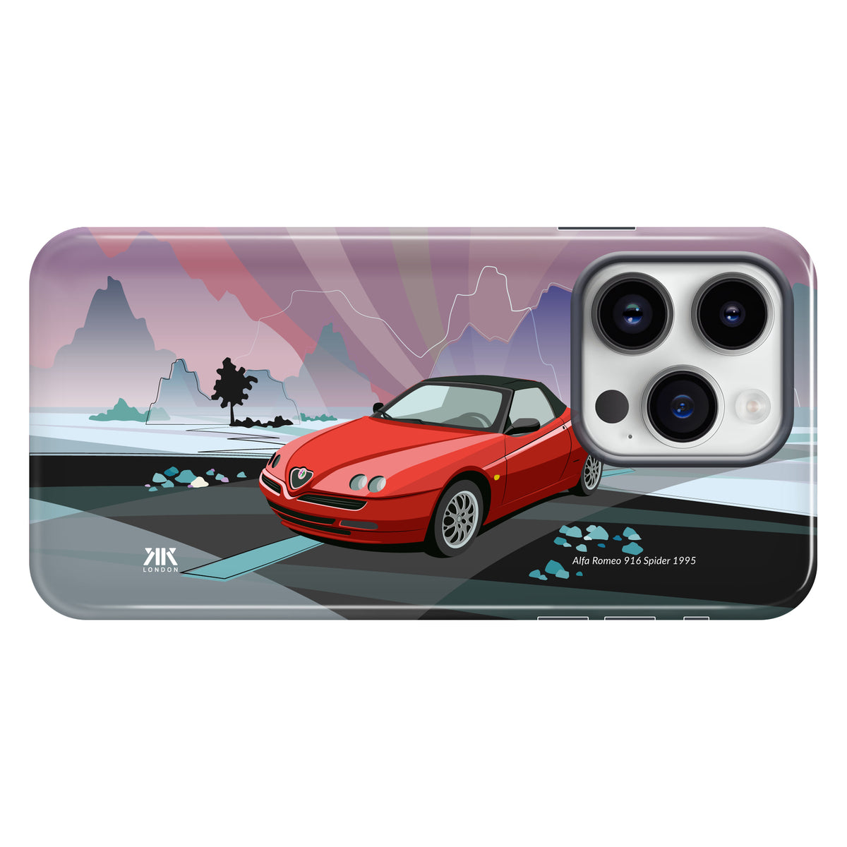 Alfa Romeo 916 Spider 1995 (Red) - Tough Case - iphone-14-pro