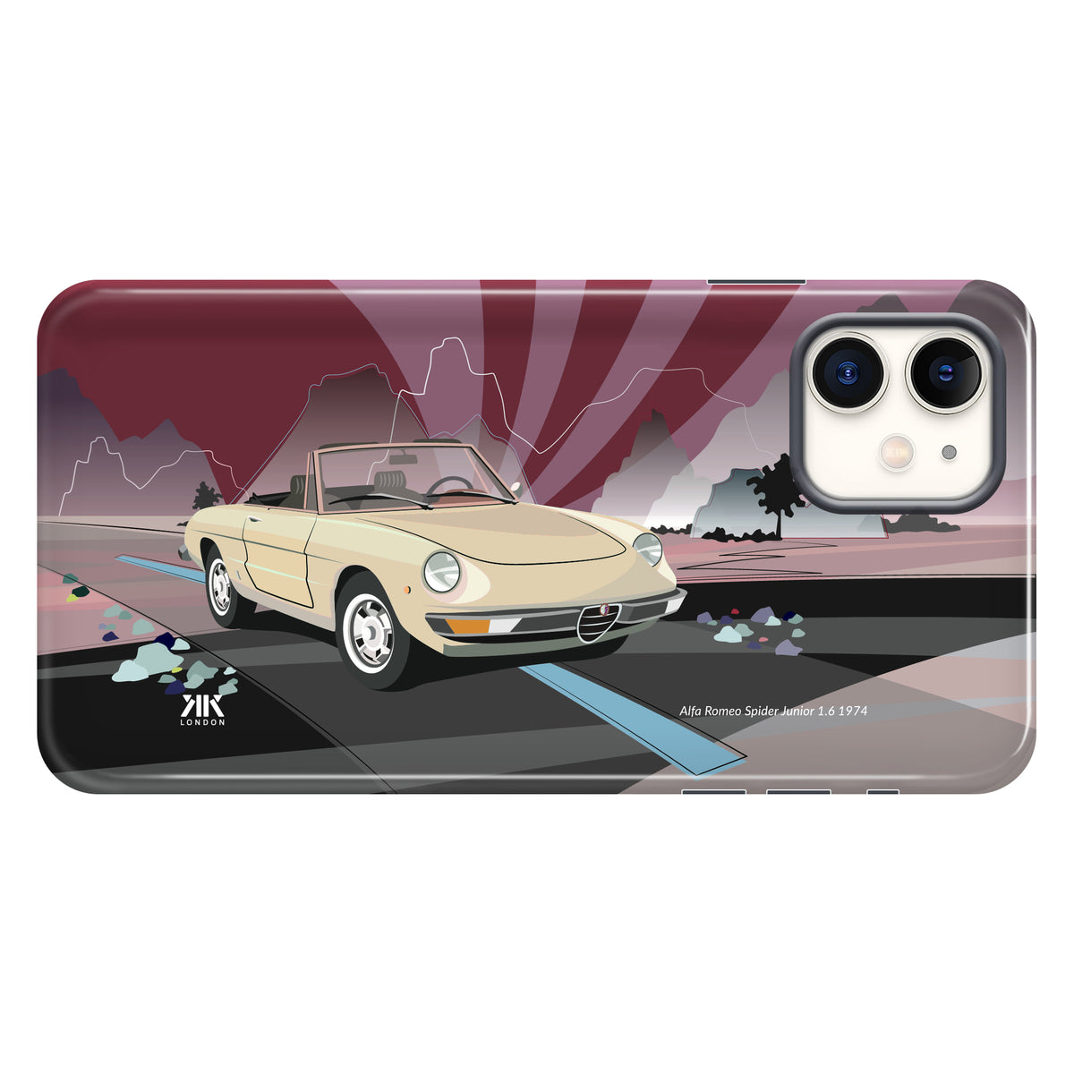 Alfa Romeo Spider Junior 1.6 1974 Ivory - Tough Case - iphone-11