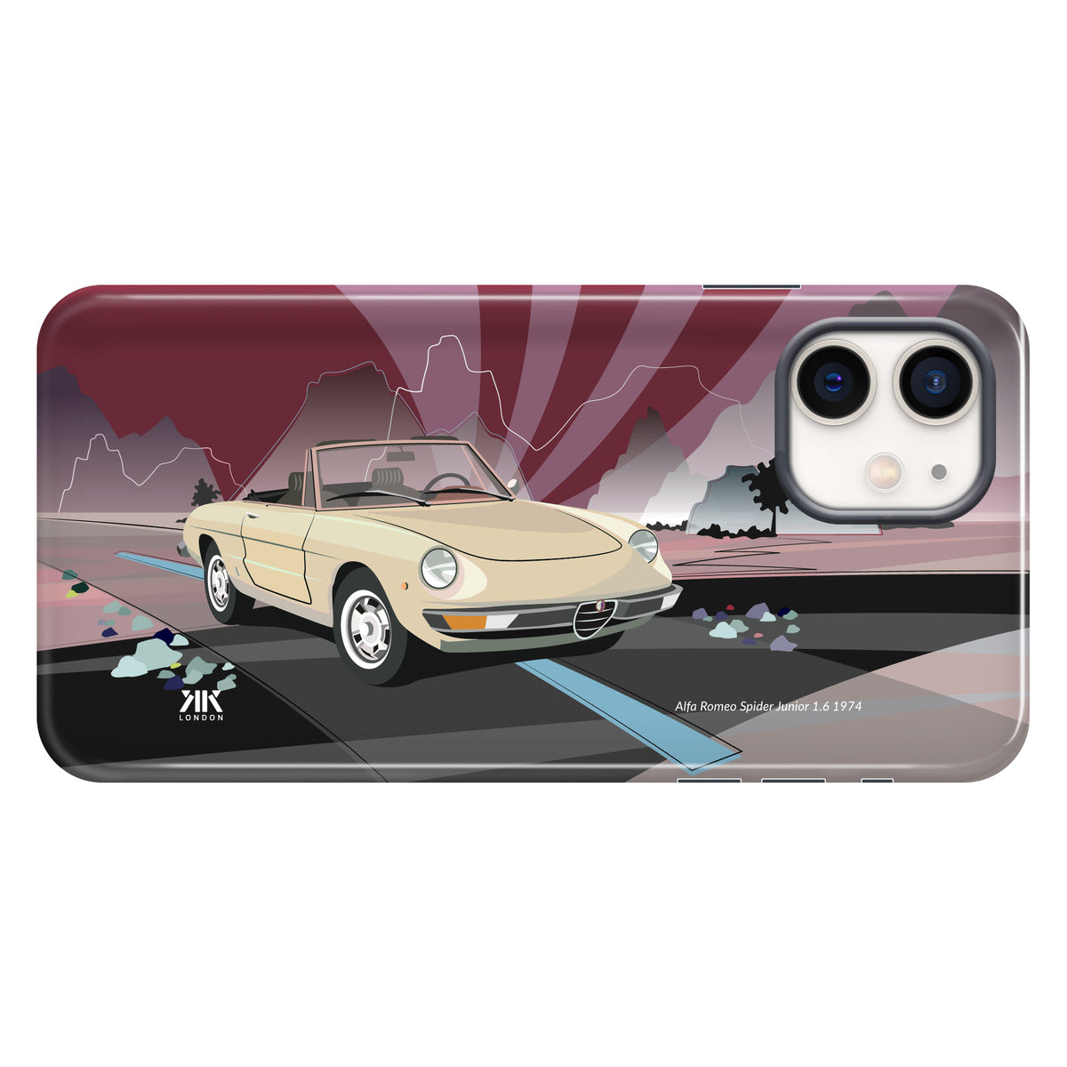 Alfa Romeo Spider Junior 1.6 1974 Ivory - Tough Case - iphone-12