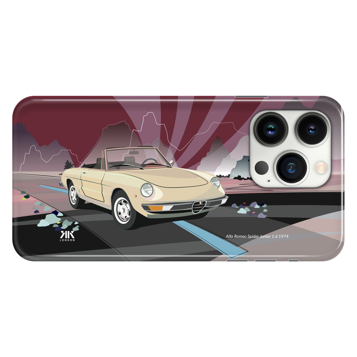 Alfa Romeo Spider Junior 1.6 1974 Ivory - Snap Case - iphone-13-pro
