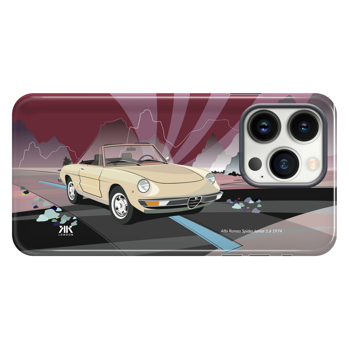Alfa Romeo Spider Junior 1.6 1974 Ivory - Tough Case - iphone-13-pro