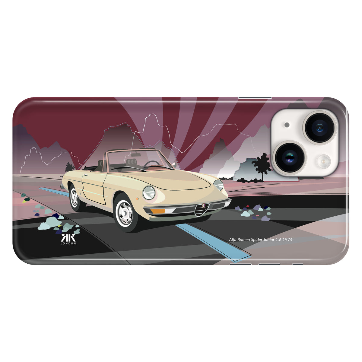 Alfa Romeo Spider Junior 1.6 1974 Ivory - Snap Case - iphone-14