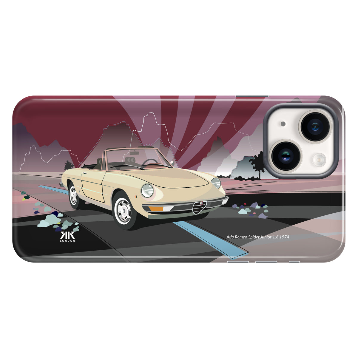 Alfa Romeo Spider Junior 1.6 1974 Ivory - Tough Case - iphone-14