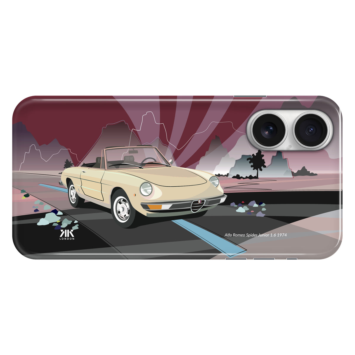 Alfa Romeo Spider Junior 1.6 1974 Ivory - Snap Case - iphone-16