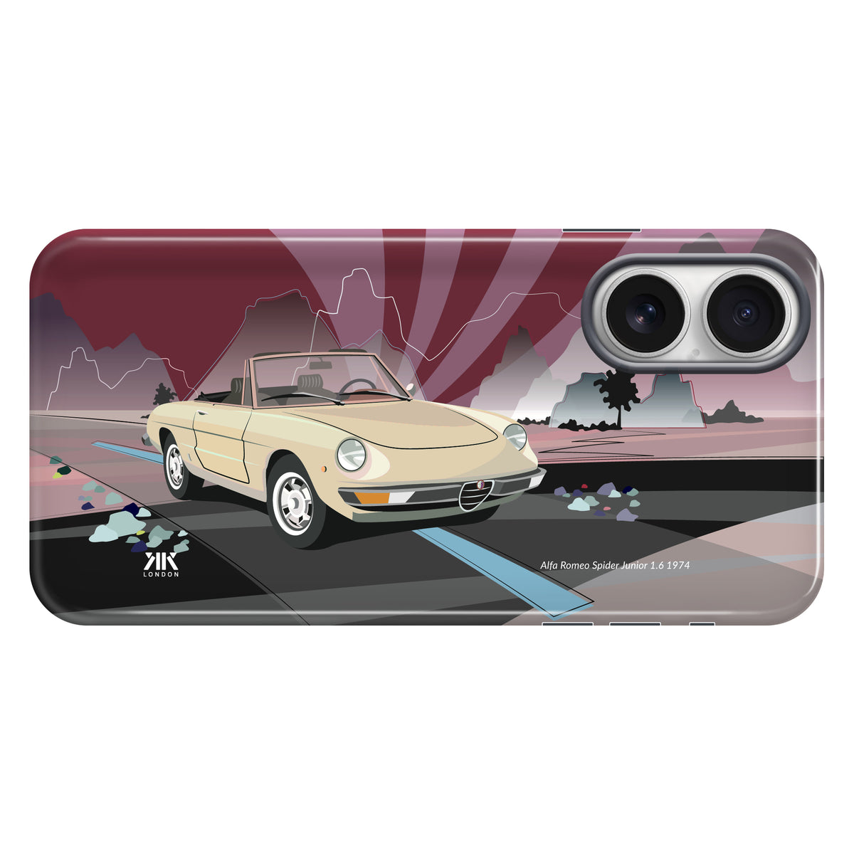 Alfa Romeo Spider Junior 1.6 1974 Ivory - Tough Case - iphone-16