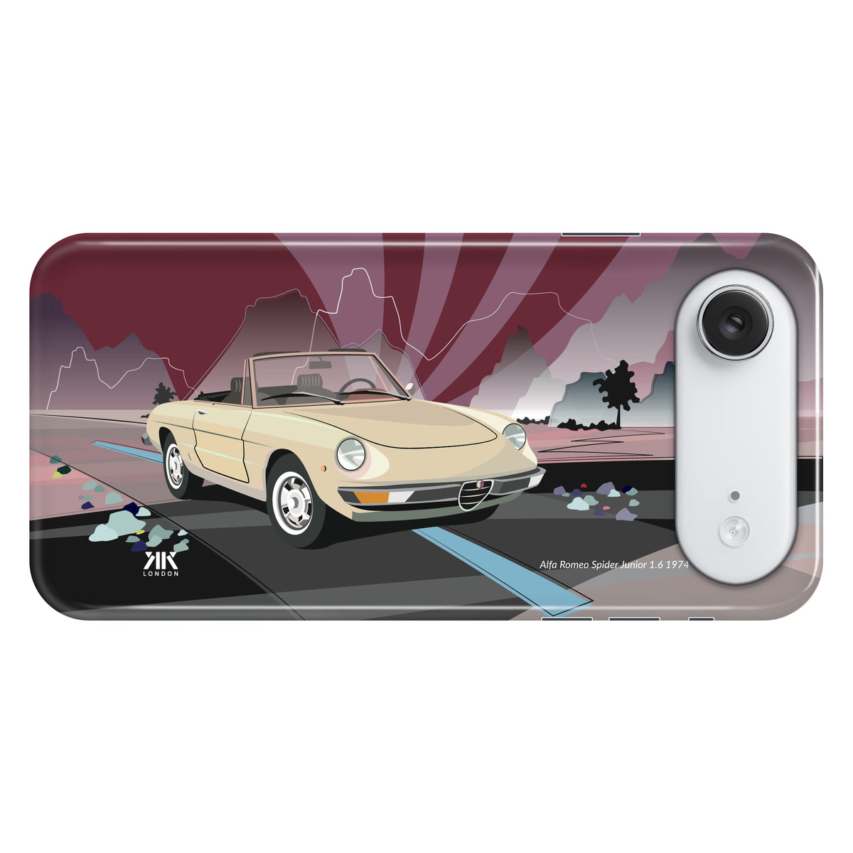 Alfa Romeo Spider Junior 1.6 1974 Ivory - Snap Case - iphone-17-air