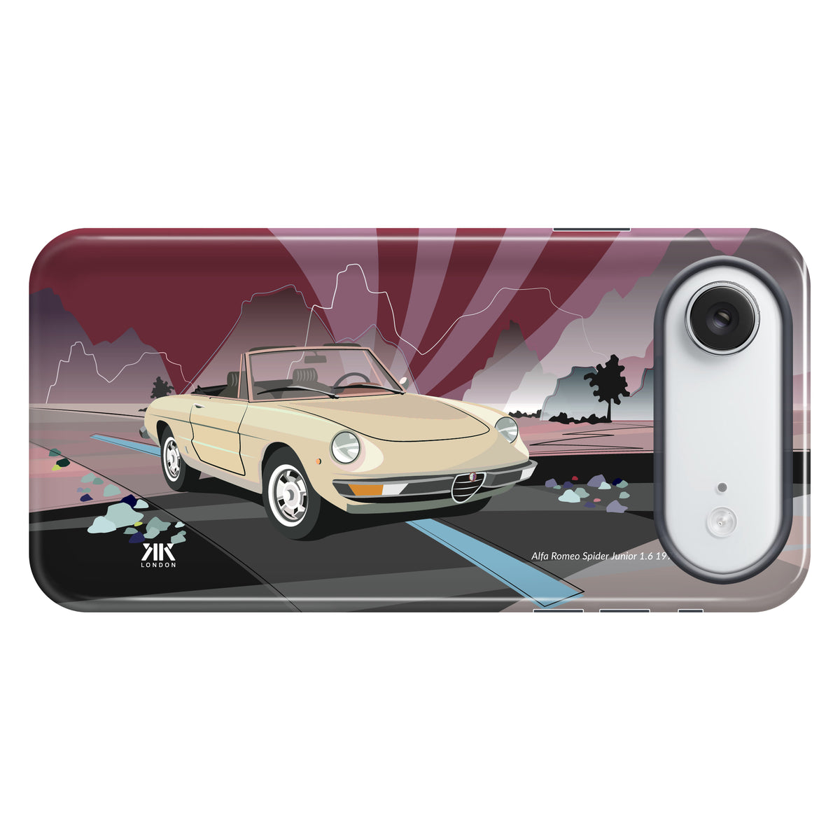 Alfa Romeo Spider Junior 1.6 1974 Ivory - Tough Case - iphone-17-air
