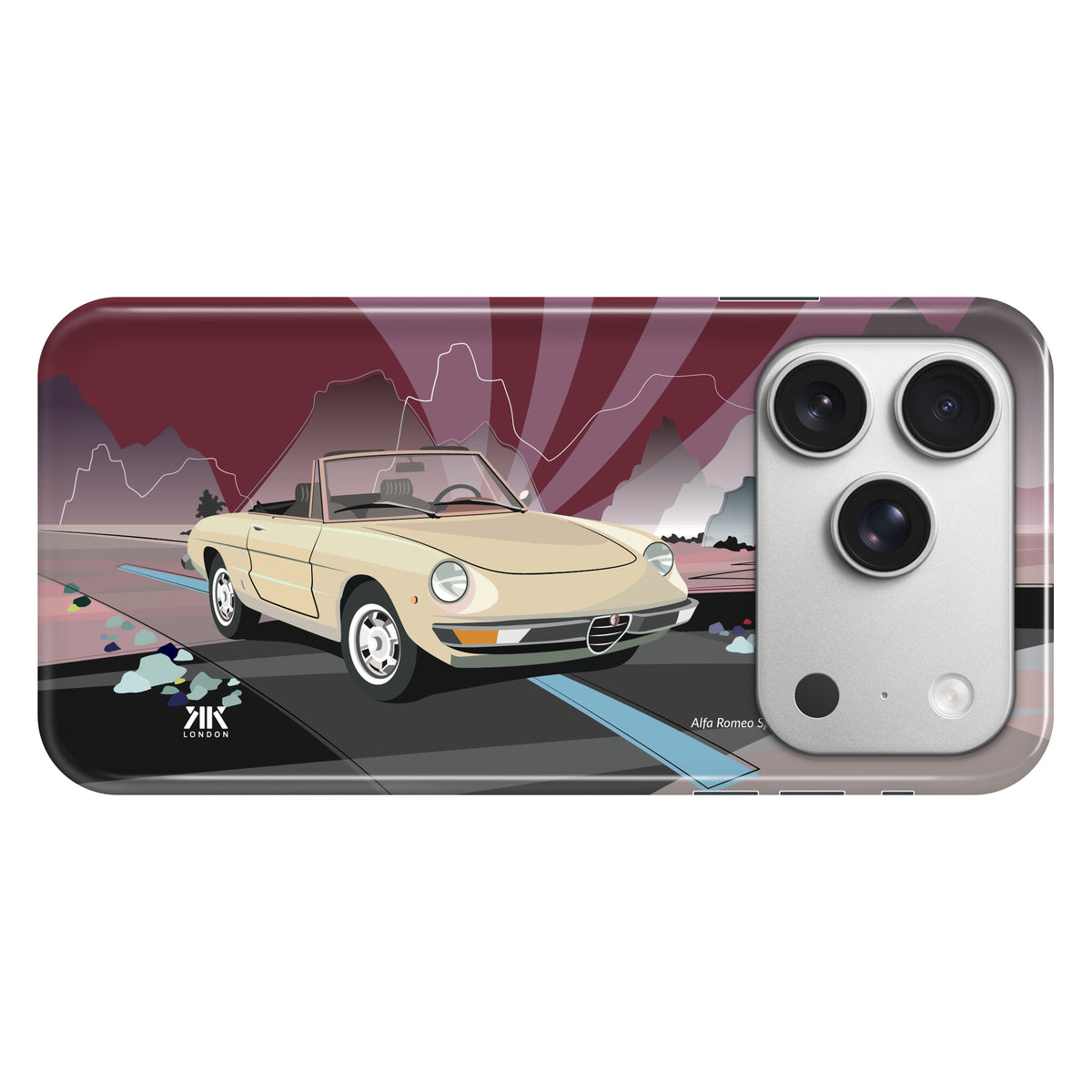 Alfa Romeo Spider Junior 1.6 1974 Ivory - Snap Case - iphone-17-pro