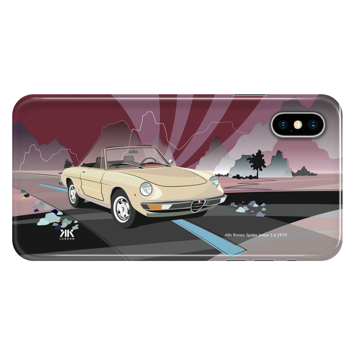 Alfa Romeo Spider Junior 1.6 1974 Ivory - Snap Case - iphone-x