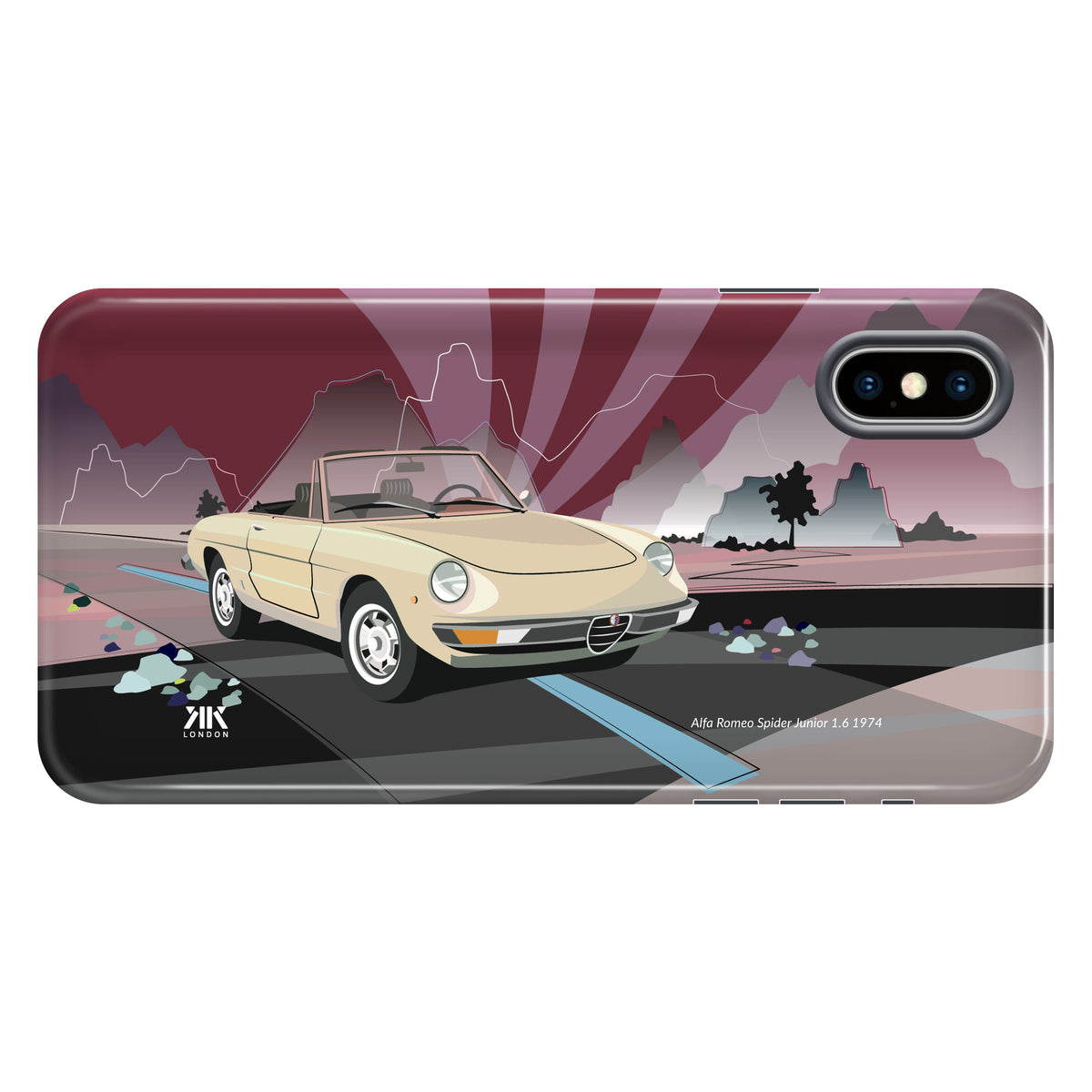 Alfa Romeo Spider Junior 1.6 1974 Ivory - Tough Case - iphone-x
