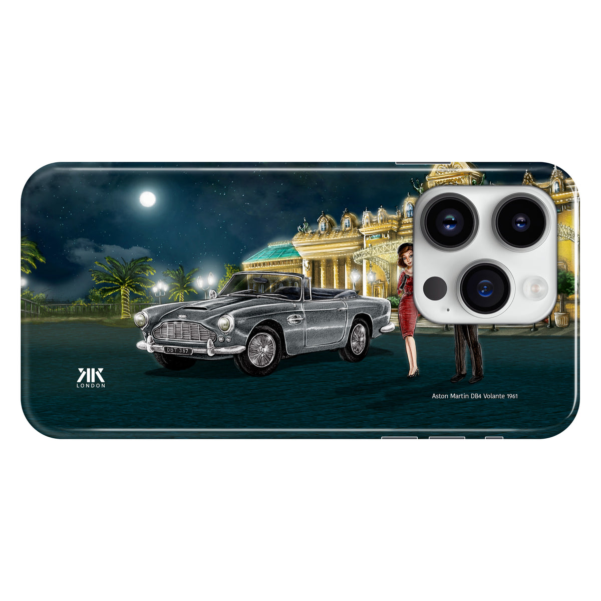 Aston Martin DB4 Volante 1961 (Silver) - Snap Case - iphone-14-pro