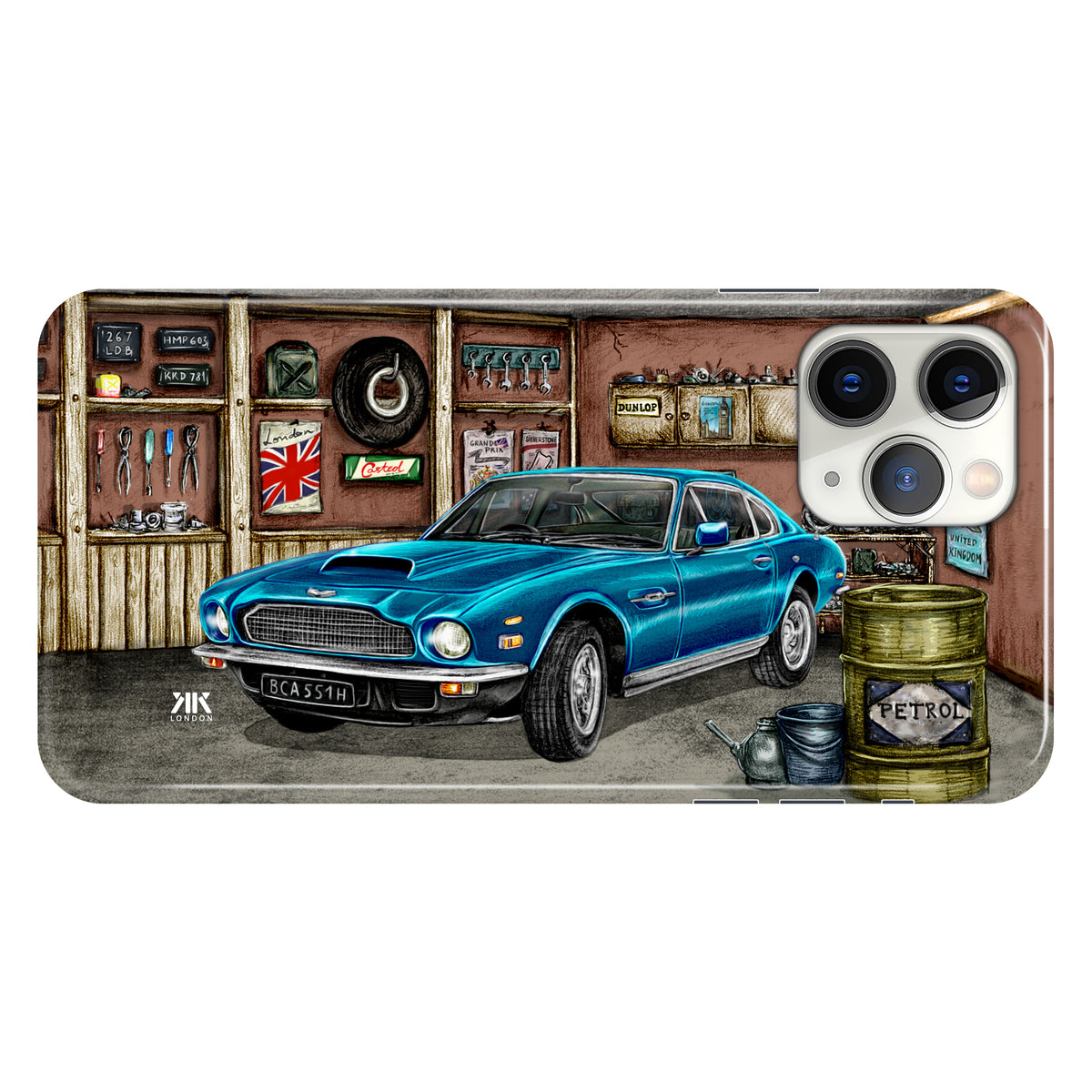 Aston Martin Vantage 1980 (Blue) - Snap Case - iphone-11-pro