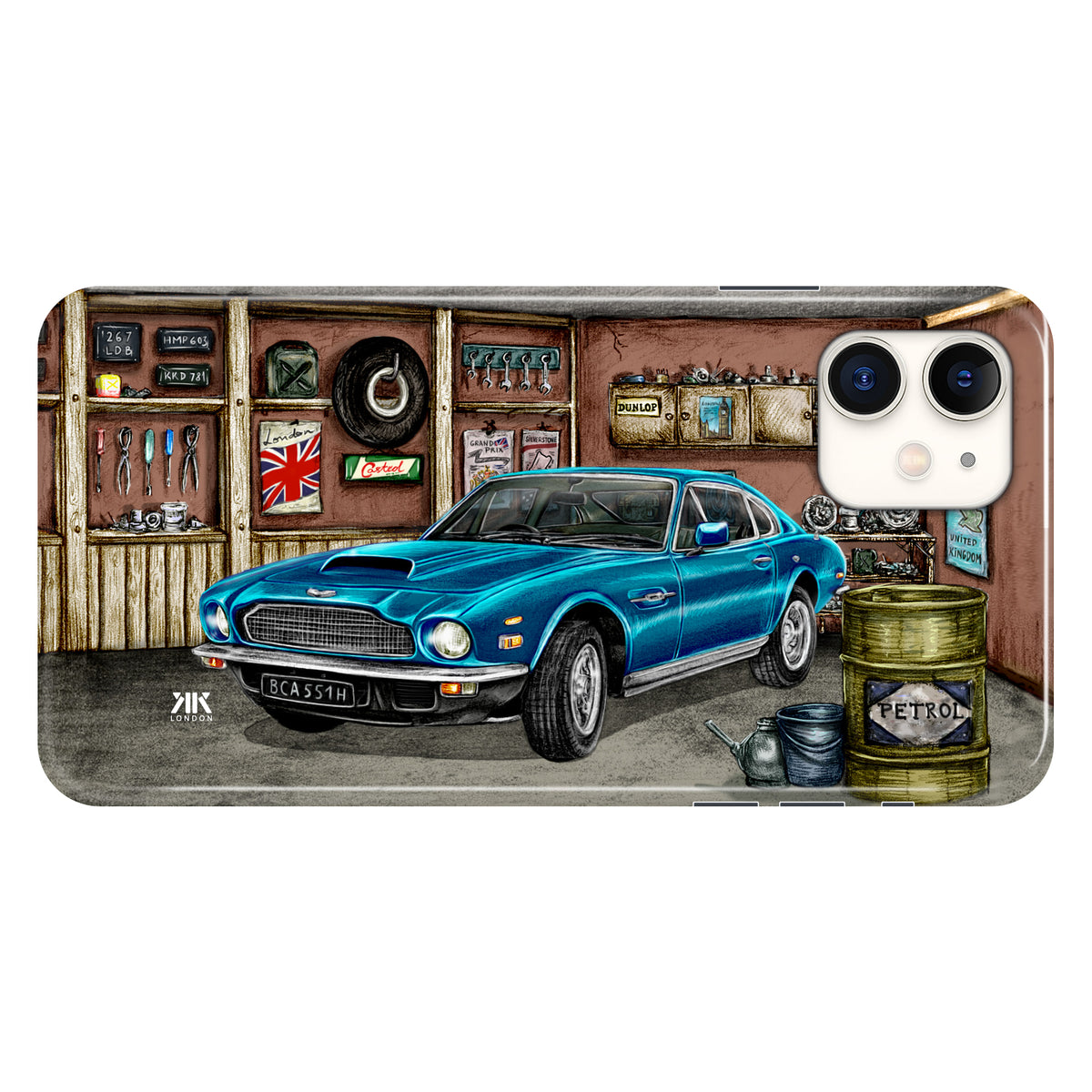 Aston Martin Vantage 1980 (Blue) - Snap Case - iphone-11