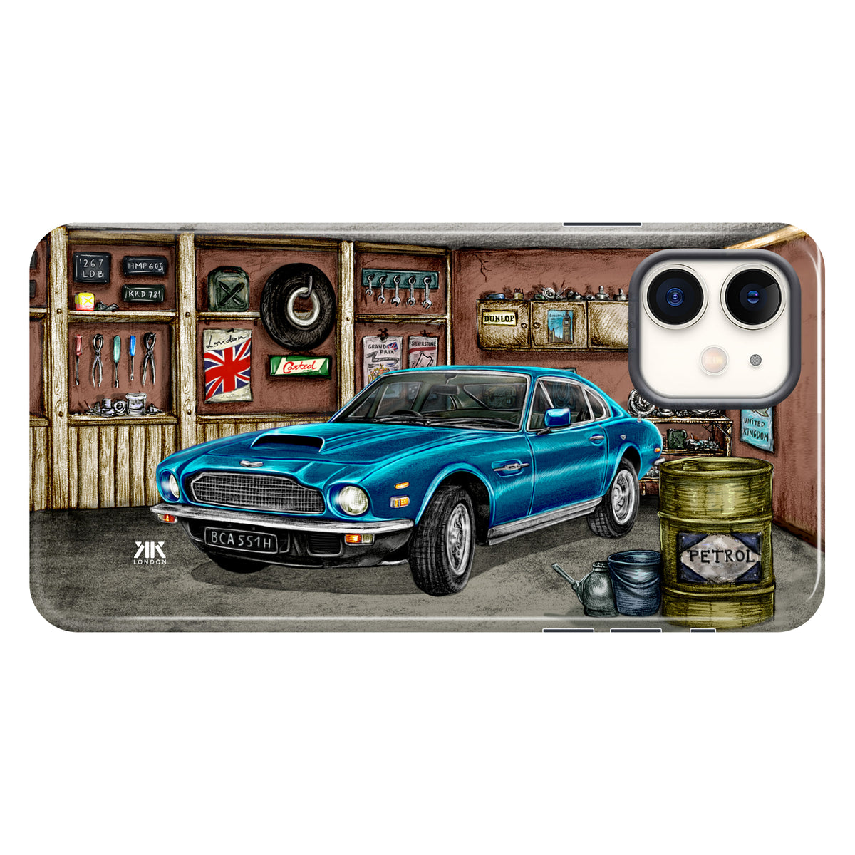 Aston Martin Vantage 1980 (Blue) - Tough Case - iphone-11
