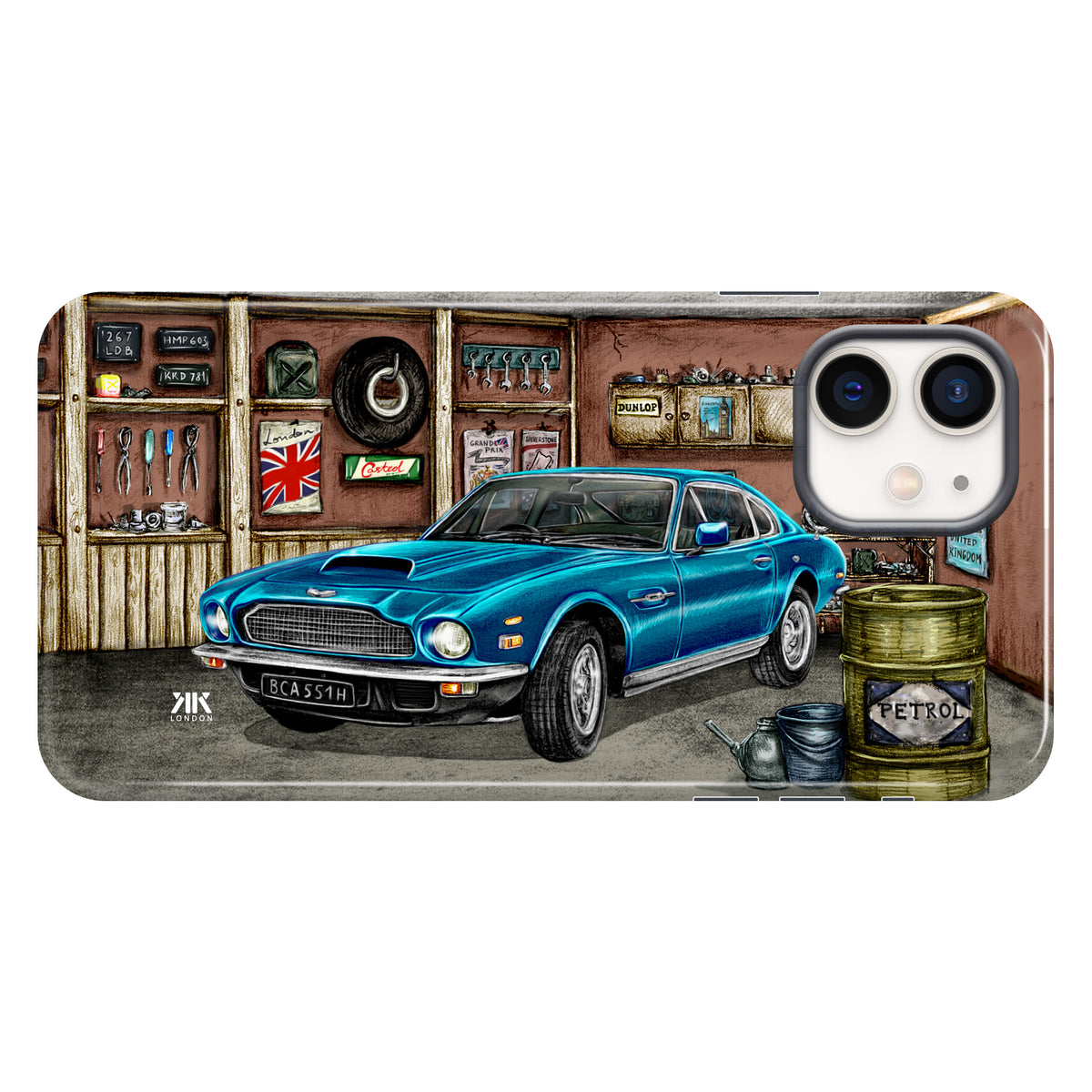 Aston Martin Vantage 1980 (Blue) - Tough Case - iphone-12