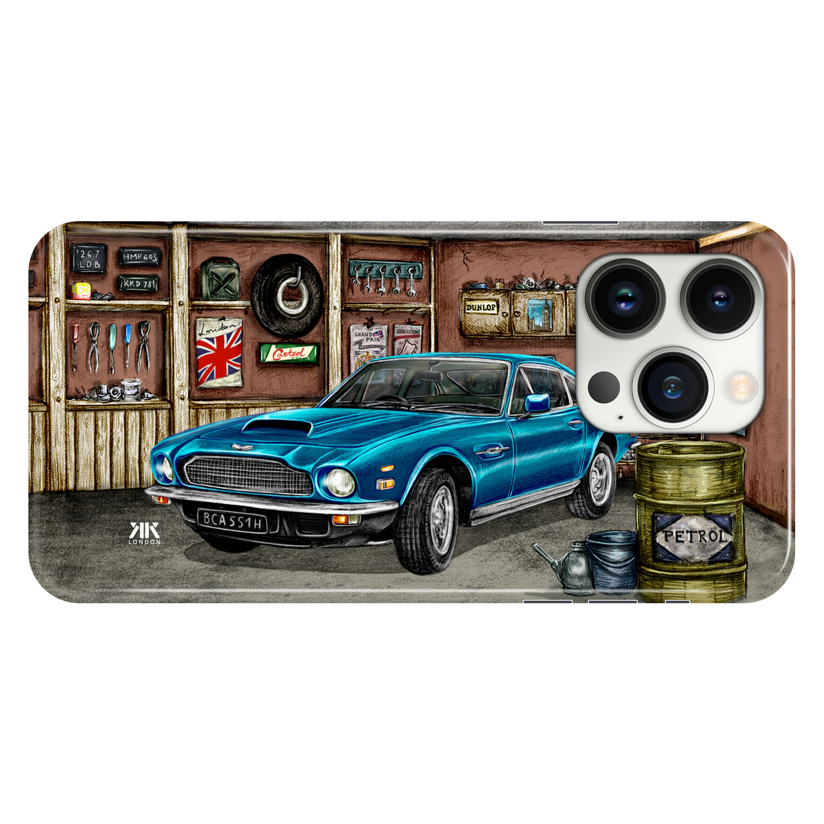 Aston Martin Vantage 1980 (Blue) - Snap Case - iphone-13-pro