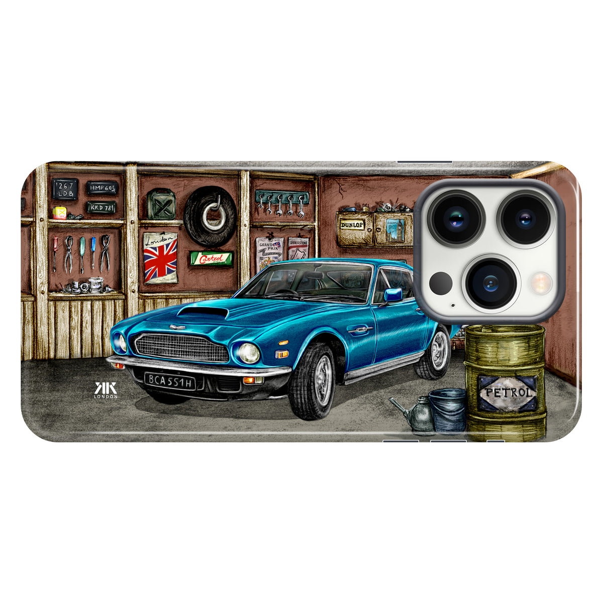 Aston Martin Vantage 1980 (Blue) - Tough Case - iphone-13-pro