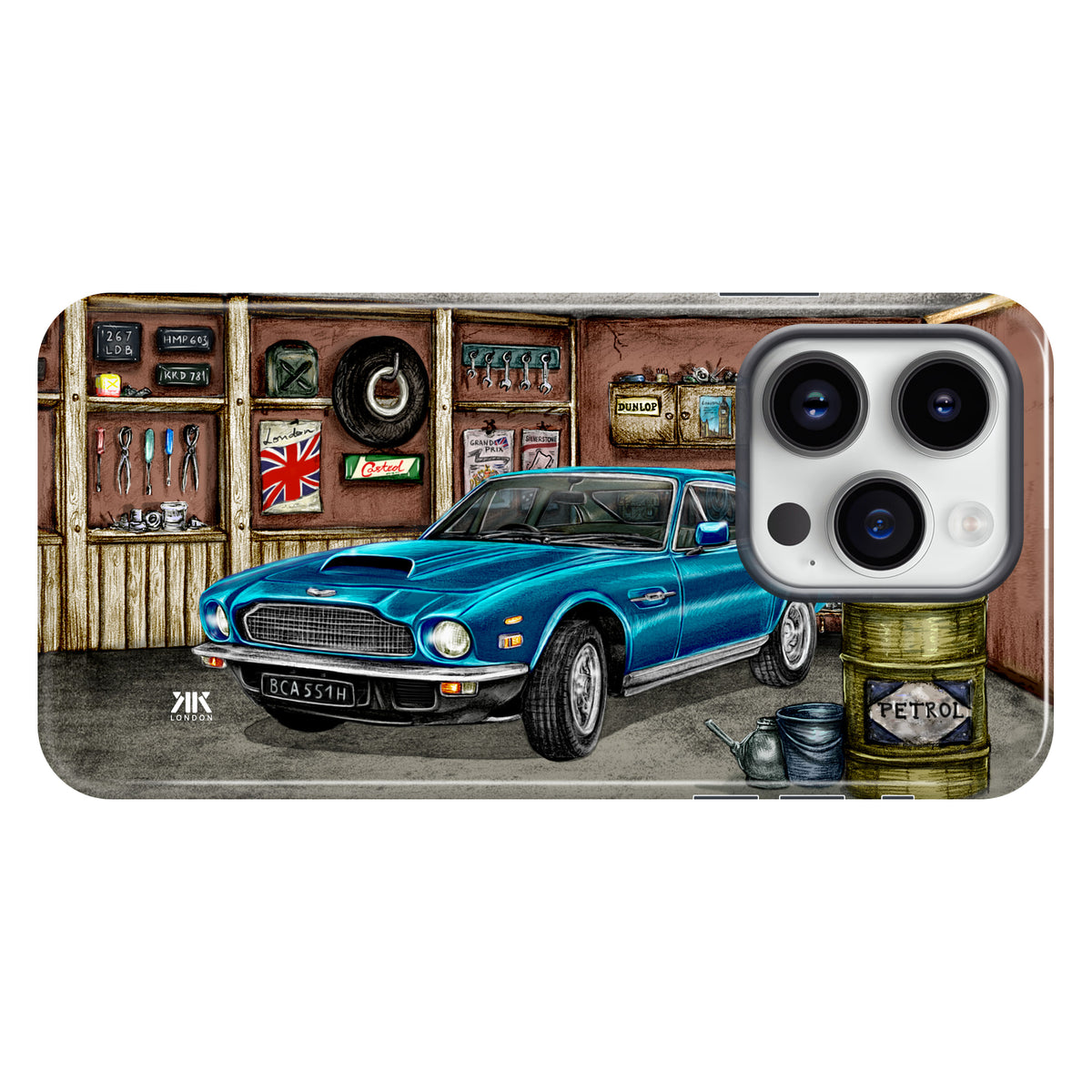Aston Martin Vantage 1980 (Blue) - Tough Case - iphone-14-pro