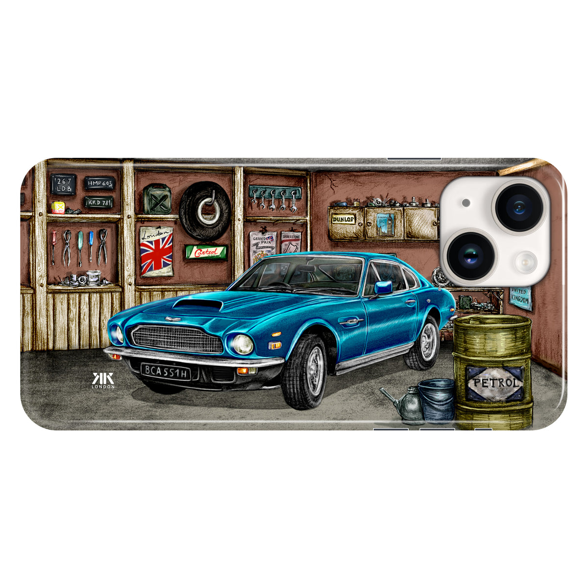 Aston Martin Vantage 1980 (Blue) - Snap Case - iphone-14