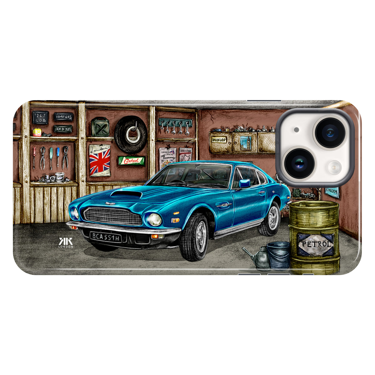 Aston Martin Vantage 1980 (Blue) - Tough Case - iphone-14