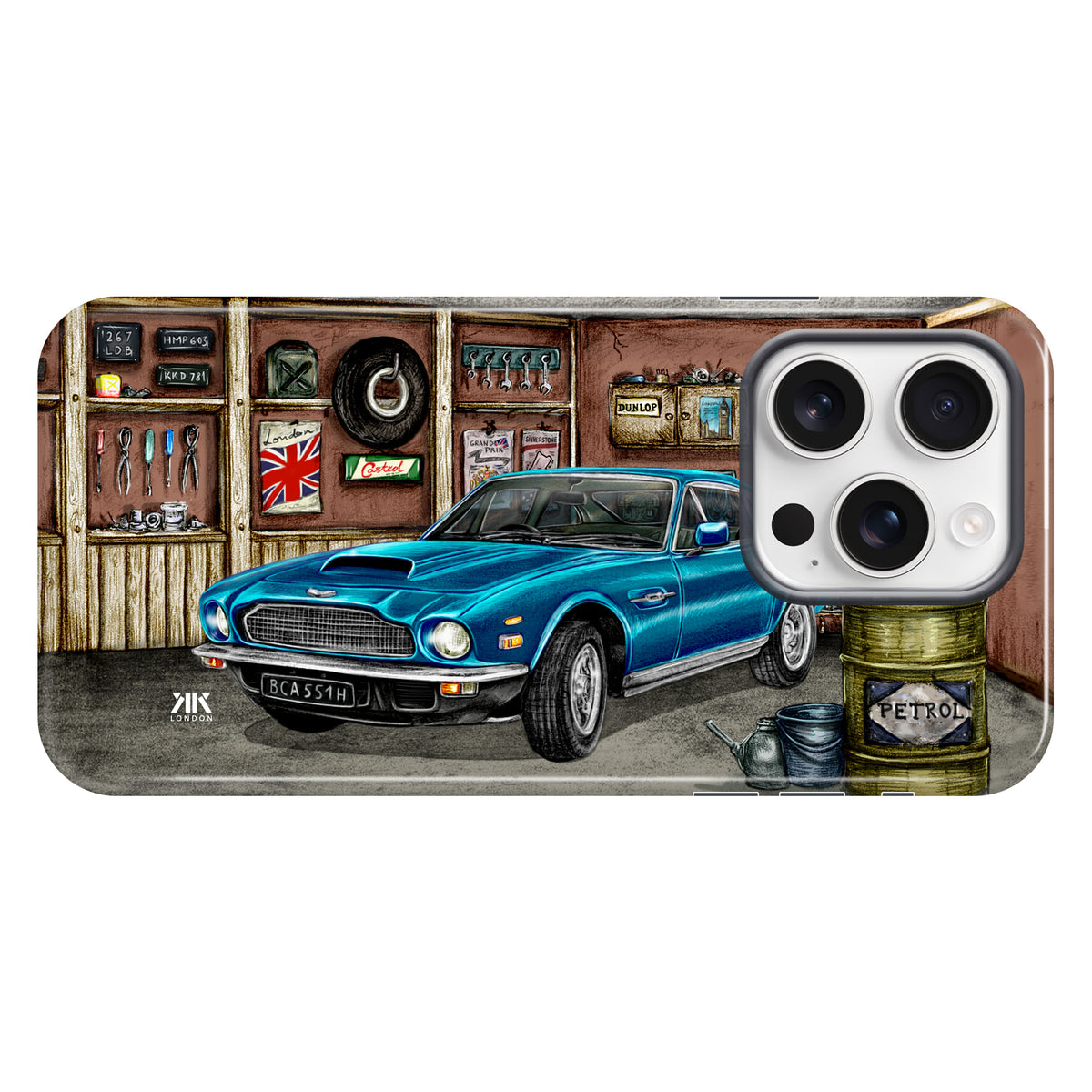 Aston Martin Vantage 1980 (Blue) - Tough Case - iphone-16-pro