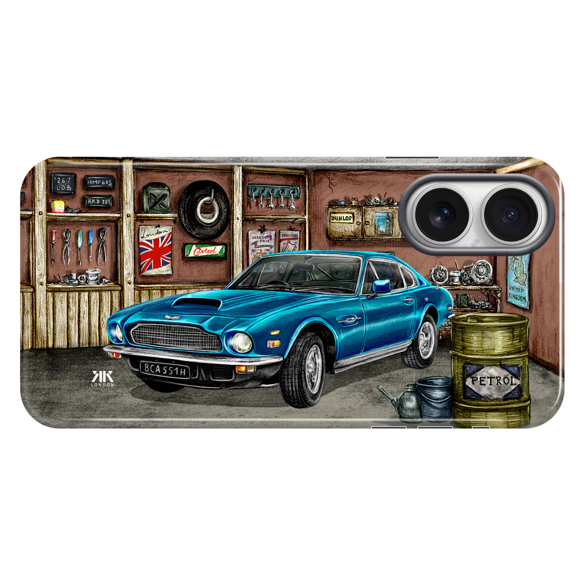 Aston Martin Vantage 1980 (Blue) - Tough Case - iphone-16