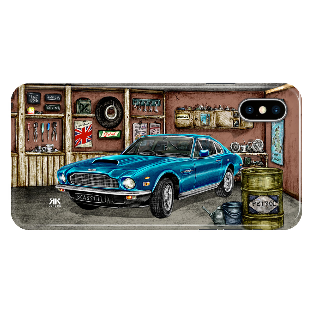Aston Martin Vantage 1980 (Blue) - Snap Case - iphone-x