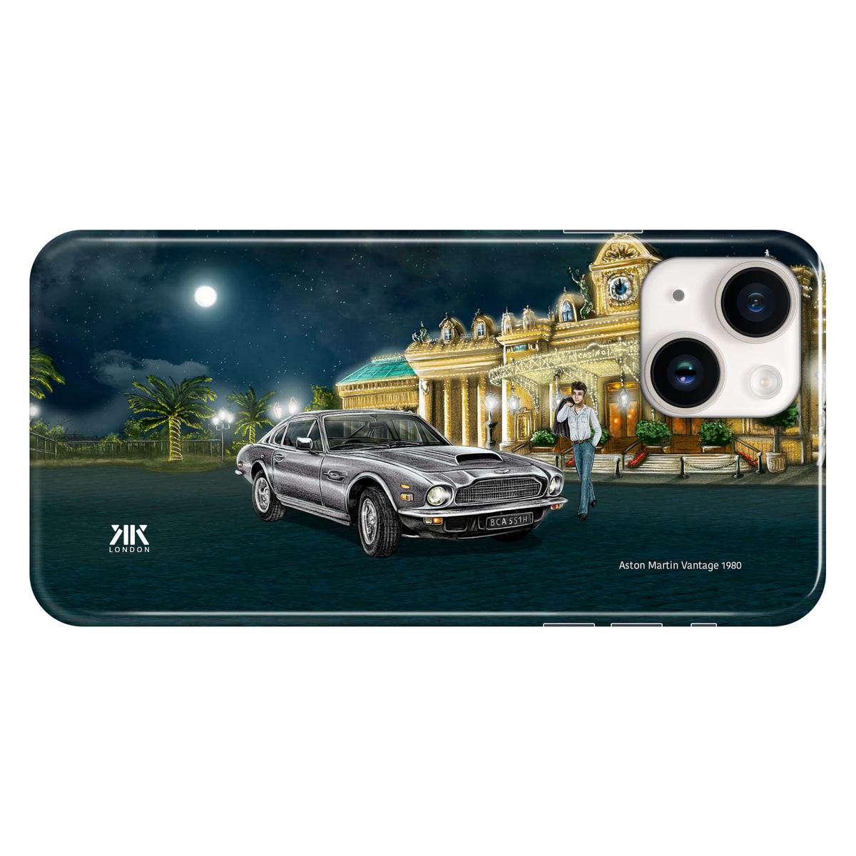 Aston Martin Vantage 1980 (Silver) - Snap Case - iphone-14