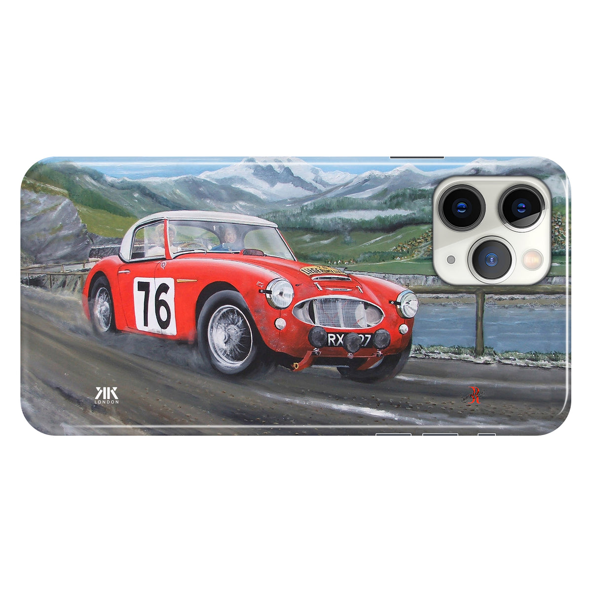 Austin Healey 100S Red Race Pat Moss - Snap Case - iphone-11-pro