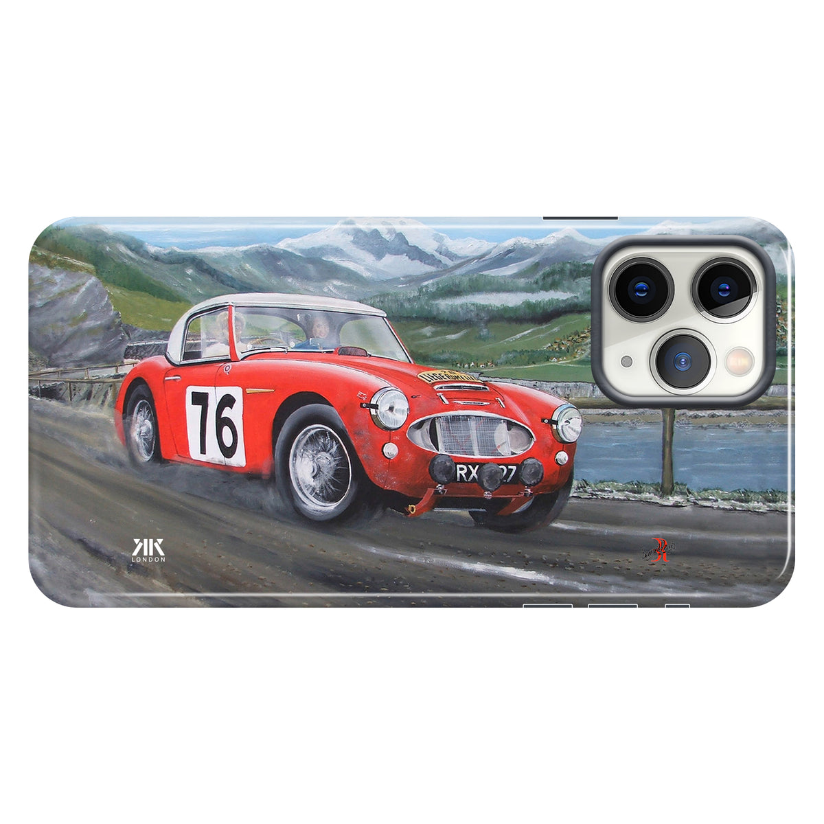 Austin Healey 100S Red Race Pat Moss - Tough Case - iphone-11-pro