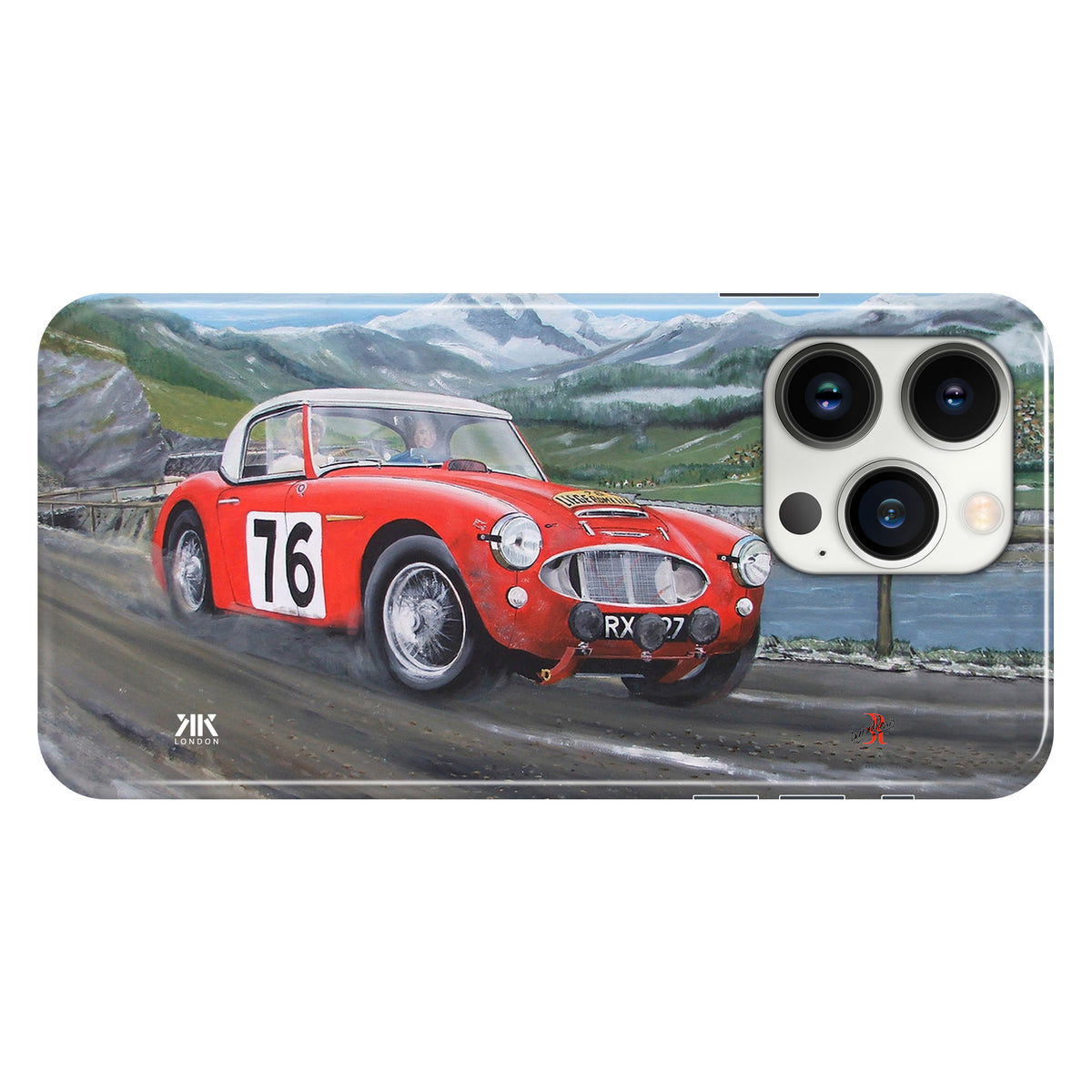 Austin Healey 100S Red Race Pat Moss - Snap Case - iphone-13-pro
