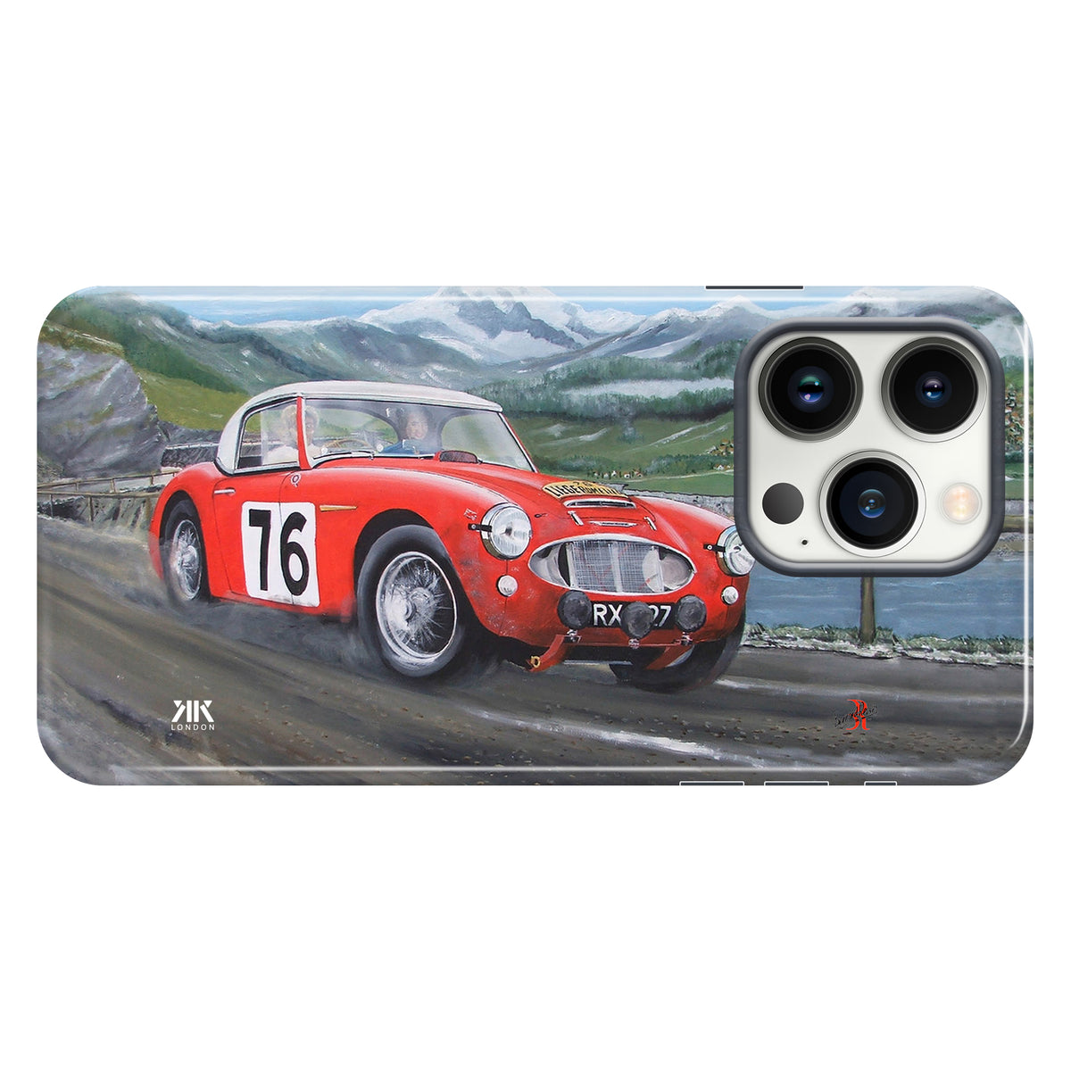 Austin Healey 100S Red Race Pat Moss - Tough Case - iphone-13-pro