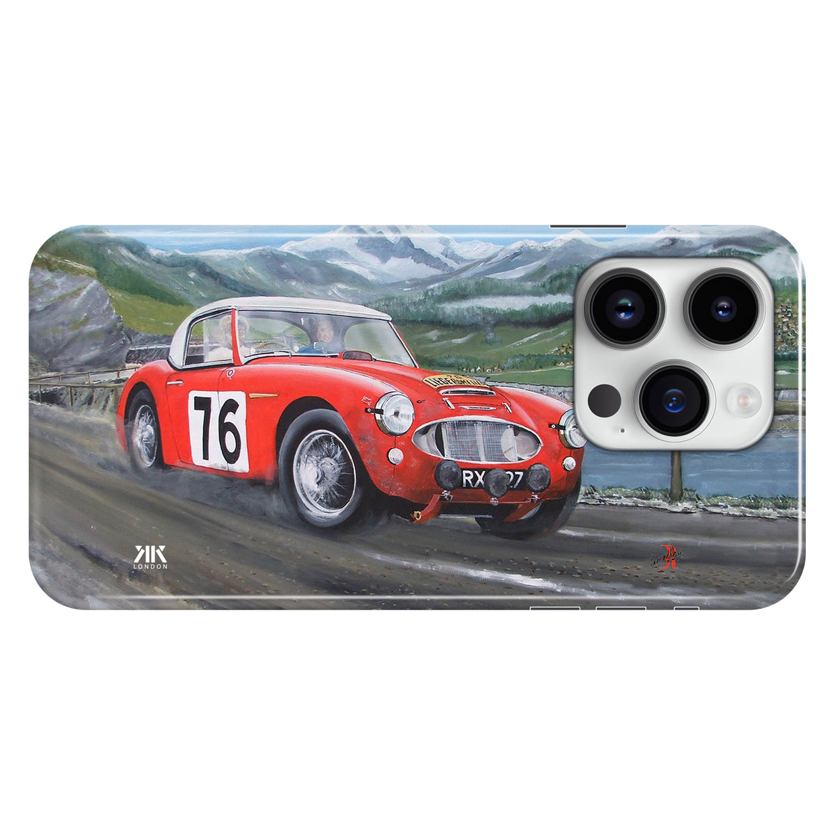 Austin Healey 100S Red Race Pat Moss - Snap Case - iphone-14-pro
