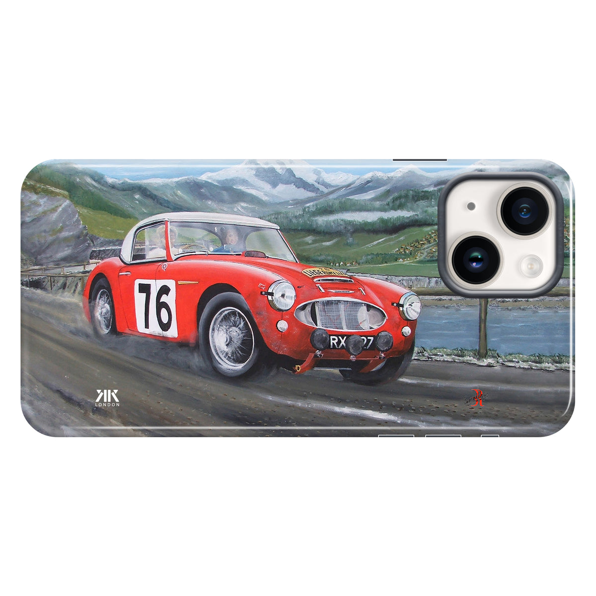 Austin Healey 100S Red Race Pat Moss - Tough Case - iphone-14