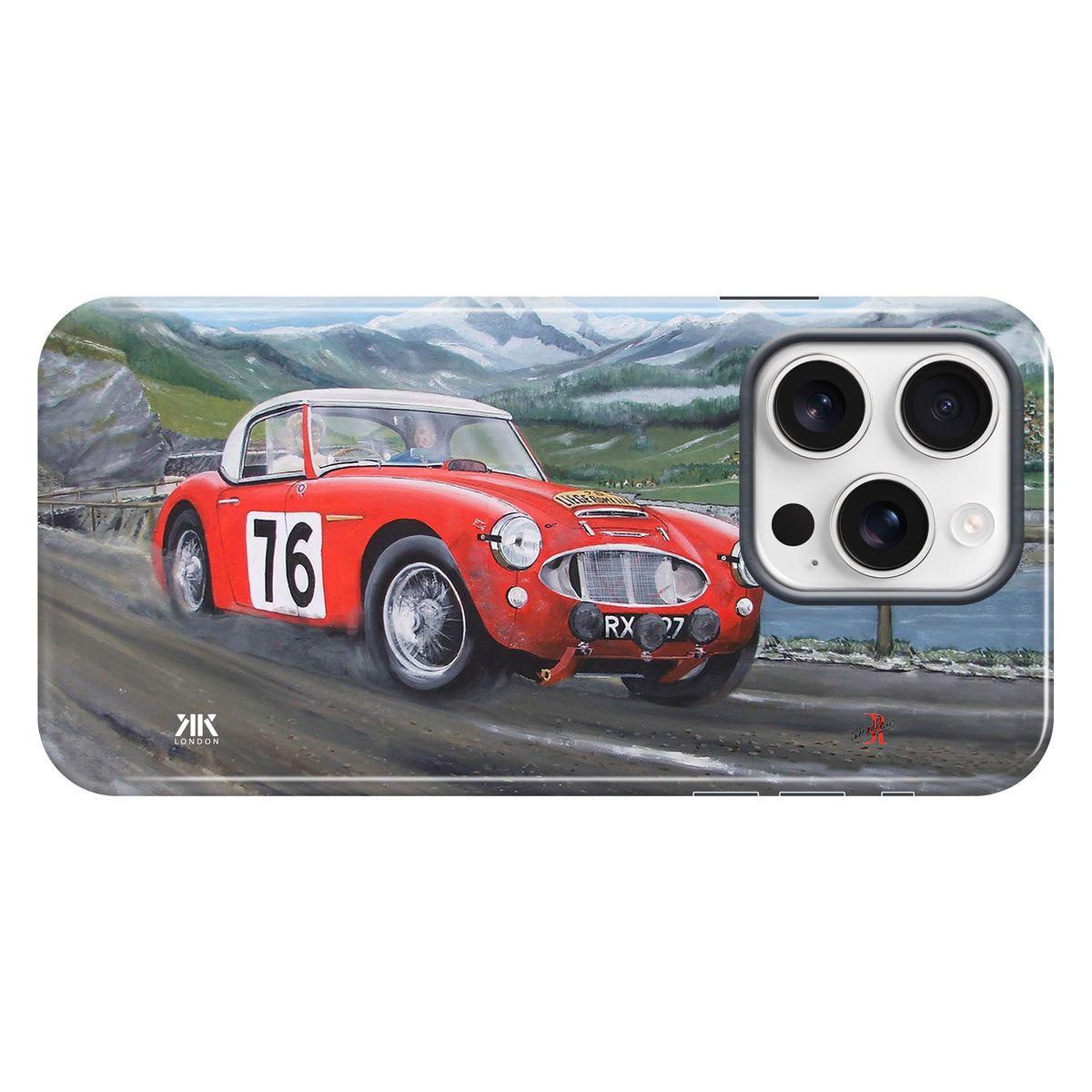 Austin Healey 100S Red Race Pat Moss - Tough Case - iphone-16-pro
