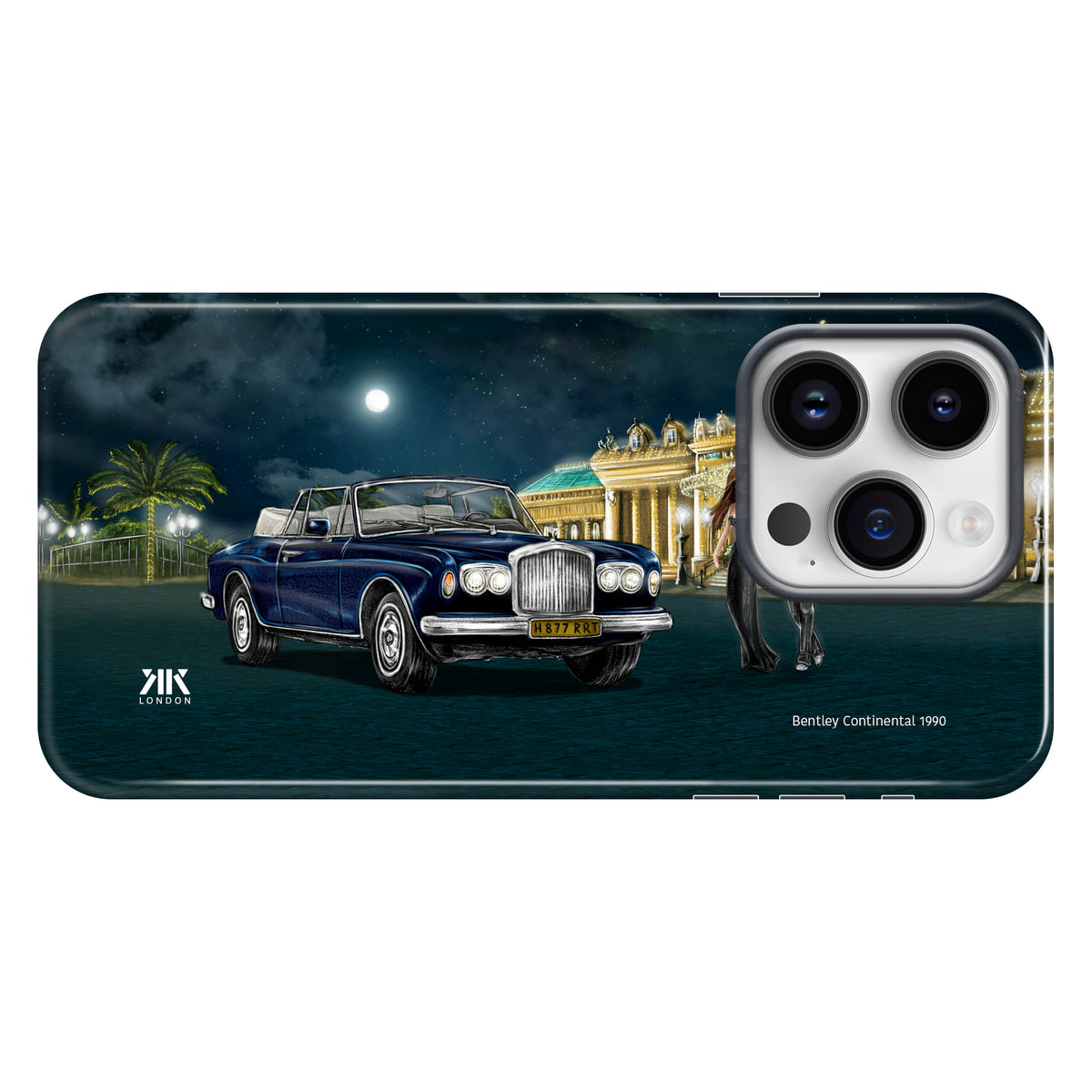 Bentley Continental 1990 Sapphire Blue - Tough Case - iphone-14-pro